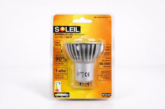 Bombillo Led Spot Gu10 50.000 Horas SOLEIL 3.8 W