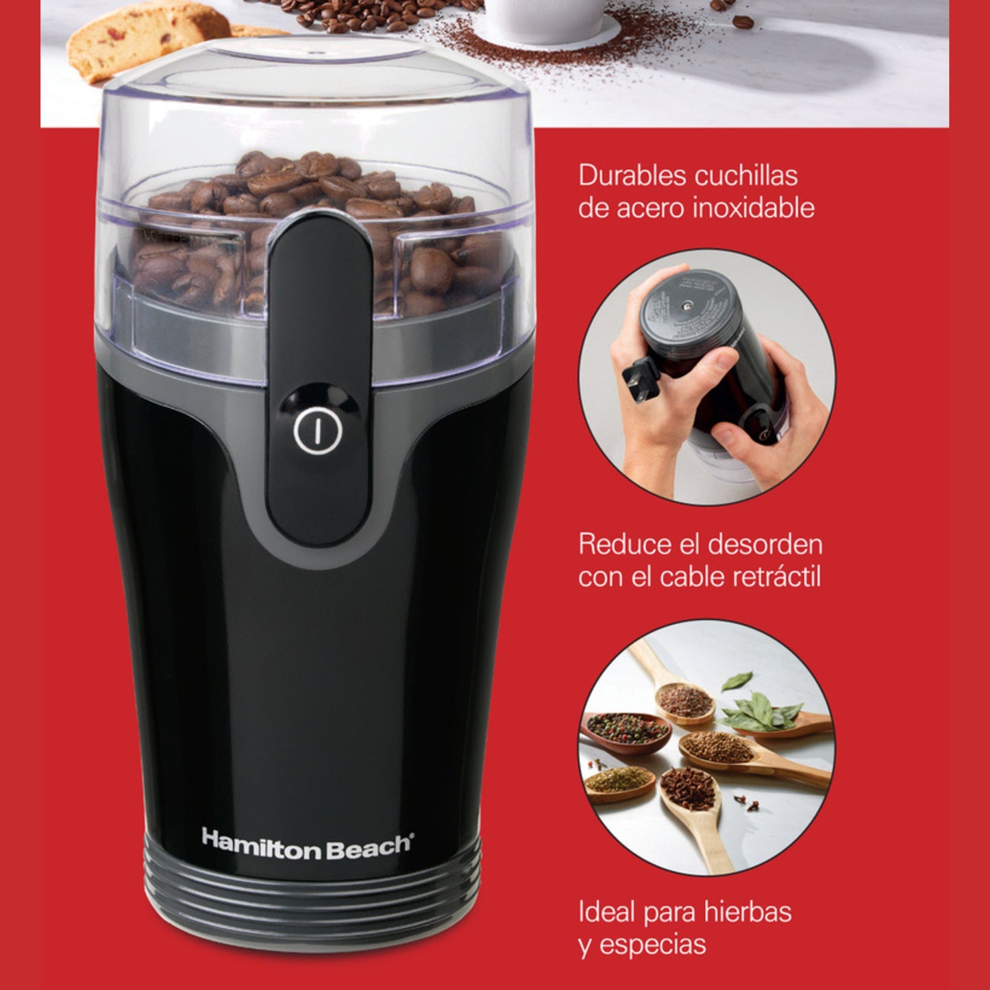 Molino de Café Hamilton Beach Fresh Grind