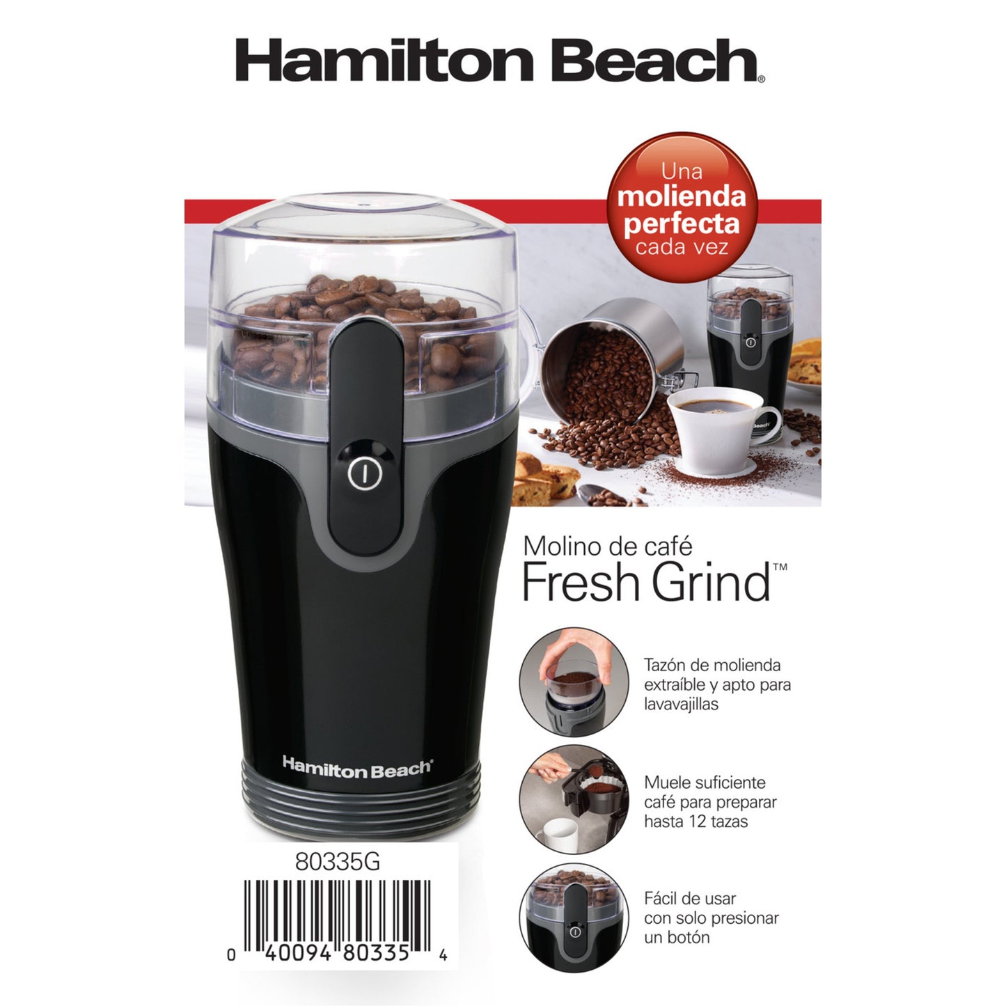 Molino de Café Hamilton Beach Fresh Grind