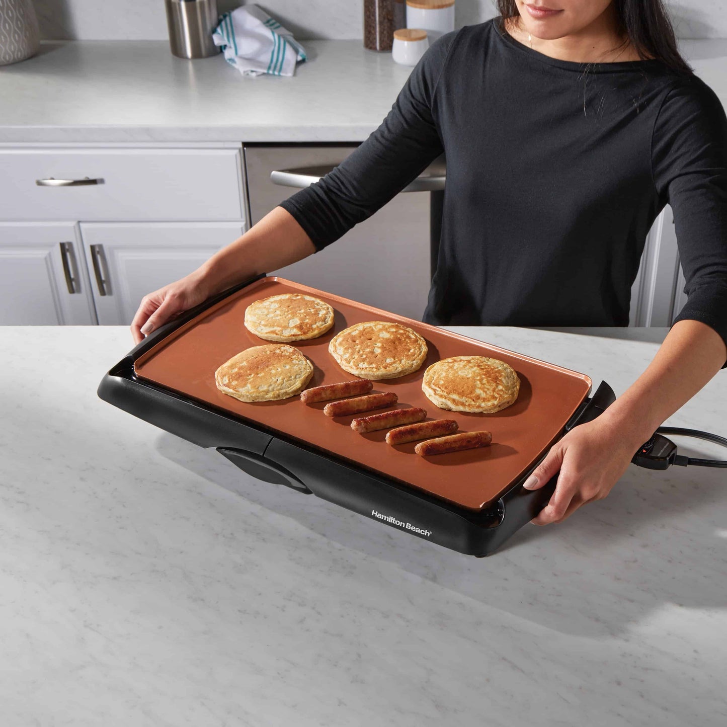 Plancha de Cerámica Hamilton Beach Durathon