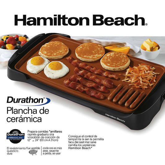 Plancha de Cerámica Hamilton Beach Durathon